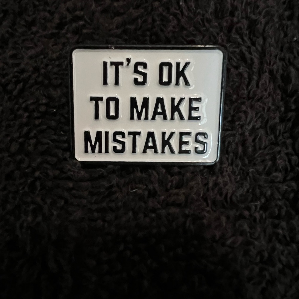 Black and White Enamel Pin